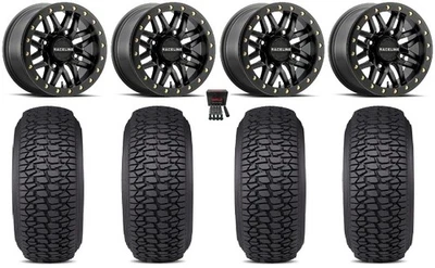 Raceline Ryno Bdlk 14" Wheels Bk 30" Regulator 2 Tires Polaris Sportsman / RZR - Image 1 of 4