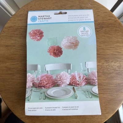 NOVO Kit PapeR de Tecido Martha Stewart Crafts Vintage Menina Rosa Pom Pom. Faz 8 - Imagem 1 de 2