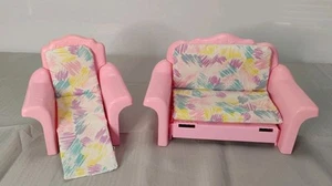 Barbie Sweet Roses Collection Sofa Bed & Chair Lounger 1987 Mattel - Bild 1 von 15