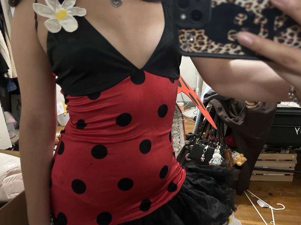 New With Tags Women’s Ladybug Costume-Asian Sizing Size XL Dress Headband Wings - Image 1 of 1