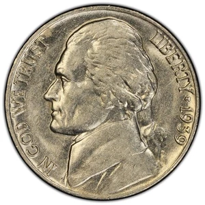 1939 5c Jefferson Nickel Doubled Monticello PCGS AU 55 - Picture 1 of 2