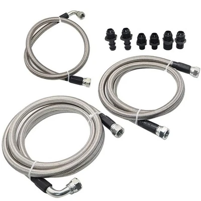 1 Set Transmission Cooler Lines Kit Tool For Dodge Ram Cummins 5.9L 1996-02 6AN - Image 1 of 4