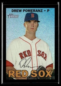 2016 Topps Heritage Black Chrome Refractor Drew Pomeranz 27/67 Boston Red Sox - Picture 1 of 2