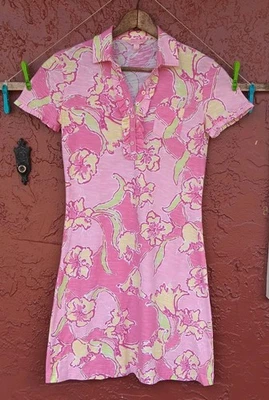 Women's Lilly Pulitzer sz XS KNEE LENGTH Short Sleeve SHIRT Dress (flaws) - Image 1 of 4
