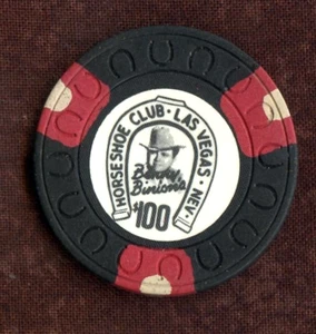 1, $100.00 Chip.  Horeshoe Club. Casino.  Las Vegas, NV. - Bild 1 von 2