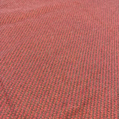 Vintage Red Gray Dot Striped  Wool Fabric 2.5 yd 60" W Lightweight - Image 1 of 4