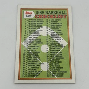 1988 Topps Checklist: 1-132 Baseball Card #121 - Picture 1 of 9