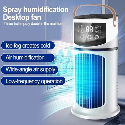 Portable Air Conditioning Fan with 9 Speeds and Timer for Humidification - Image 1 of 4
