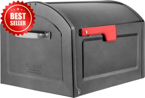 Centennial Mailbox 950020P-10 Extra Large Pewter Steel Post Mount Durable - Picture 1 of 11