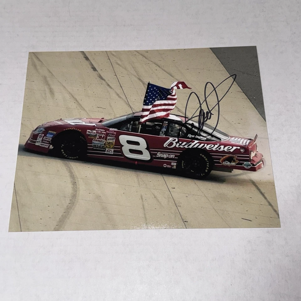 Foto firmada por Dale Earnhardt Jr NASCAR 8x10 2001 DOVER VICTORIA CELEBRACIÓN EE. UU. Foto 1 de 1