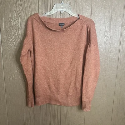 Suéter Hebilla Negro Un Hombro Naranja/Rojo Talla Grande Algodón Mármol Cuello Barco Foto 1 de 4