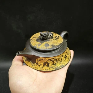 Chinesische Yixing Zisha Ton Handarbeit Exquisite Teekanne (顾景舟 品名:龙头壶) - Bild 1 von 10