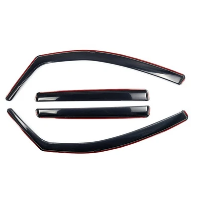 In-Channel For Subaru Forester 14-2018 Rain Guard Window Visor Black Transparent - Image 1 of 4