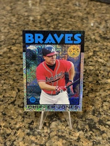 Chipper Jones 2021 Topps Serie 1 #86BC-64 1986 paquete plateado refractor Mojo - Imagen 1 de 2