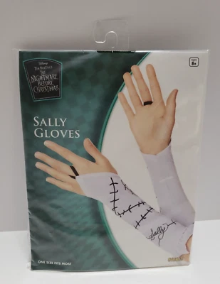 Nightmare Before Christmas Sally Gloves Child Spirit Halloween Costume New - Image 1 of 4