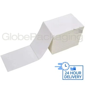 8000 x BLANCO VENTILADOR TÉRMICO IMPRESORA DIRECCIÓN ETIQUETAS ENVÍO 4x6" (102x152mm) - Imagen 1 de 5