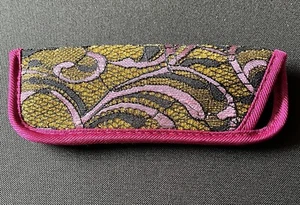 Generic Reading Glasses Soft Sleeve Protective Case Pouch Hot Pink Gold Black - Picture 1 of 5