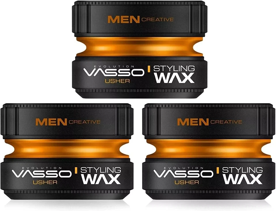 Vasso Usher Pro-Aqua Hair Styling Wax || 150 ml (3 pcs)