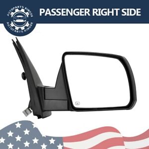 Passenger Right Power Heated Side Tow Mirror for 2007-2013 Toyota Tundra Black