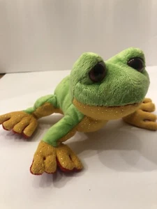 GANZ WEBKINZ TREE FROG Green Yellow Plush Toy Stuffed Animal - Picture 1 of 8