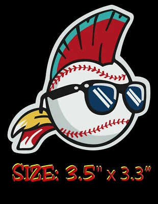 Cleveland Indians Wild Thing Sticker Indian Major League Baseball MLB Stickers - Image 1 of 2