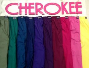 CHEROKEE Workwear  womens SCRUB PANTS Tall, Regular and Petite Elastic Waist - Picture 1 of 14