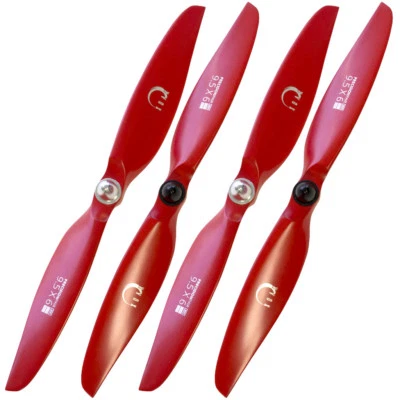 XOAR DJI Phantom 3 & 4 Red Wood Self-Tightening Propeller Props 9450 (2 Pairs) - Image 1 of 4