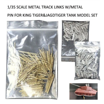 1/35 Scale Metal Track Links w/metal pin for King Tiger&Jagdtiger Tank Model Set - Image 1 of 4
