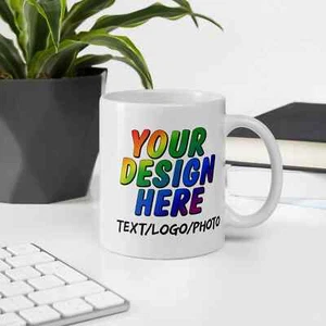 Personalisierte weiße glänzende Tasse grün Blumenmuster Summer Vibes individuell Kaffeetasse - Bild 1 von 12