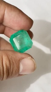 Natural Colombian Emerald Square 18,6 ct Comercial Quality - Picture 1 of 3
