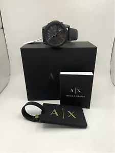 Reloj Pulsera Armani Exchange AX7105 Hombre Negro Caja Acero Inoxidable Analógico Redondo - Imagen 1 de 12