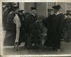 1930 Press Photo Faunce receives key to the Alumnae Hall from Metcalf