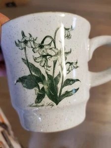 Set of 2 - Vintage Noritake Stoneware Mountain Flowers Teacup Coffee Mugs 8343 - Picture 1 of 5
