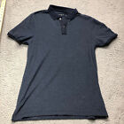 Abercrombie & Fitch Shirt Mens Large Polo Blue Short Sleeve Stretch Solid Casual
