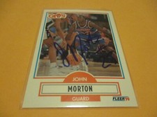 JOHN MORTON 1990-91 FLEER UPDATE NBA SIGNED RC CARD #U-17 CLEVELAND CAVS G