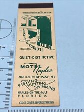 Front Strike Matchbook Cover  Motel Naples   Naples on the Gulf  Florida  gmg