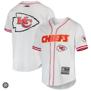 NFL Herren Kansas City Chiefs Pro Standard weiß Mesh Button-Up Hemd XL - Bild 1 von 5