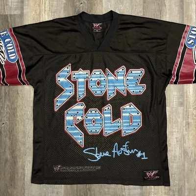 Vintage 1999 WWF STONE COLD  STEVE AUSTIN SKULL  WRESTLING  JERSEY Size XL - Image 1 of 4