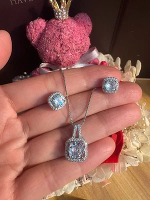 Necklace Pendant Earrings Set Gift for Daughter Women from Father Mother Dad Mom - Image 1 of 4