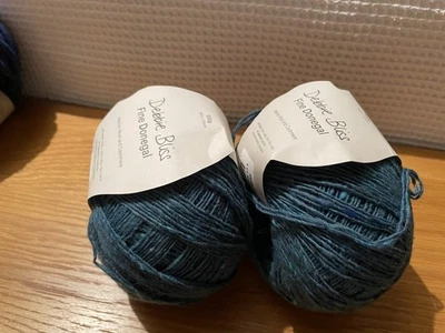 2 balls x 100g Debbie Bliss Fine Donegal Tweed in Teal -Sh 15 deep Greeny Blue - Image 1 of 4