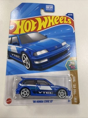 Honda Civic EF 2025 Hot Wheels 90 hatchback 28/250 HW años 70 vs 90 carcasa 1/10 A Foto 1 de 4