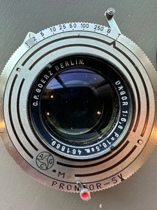 Goerz Berlin Dagor 6.5" / 165mm f6.8 lens w/ Prontor SV Shutter for 5x7" LF - Picture 1 of 13