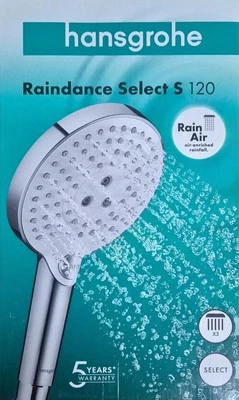 Hansgrohe Handbrause Raindance Select S 120 weiss/chrom, Duschkopf, 26530400 Neu