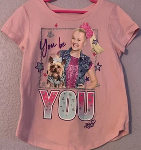 Jojo Siwa Girls Pink Sparkle You Be You T-Shirt Tee Shirt Size Small (S) - Picture 1 of 5