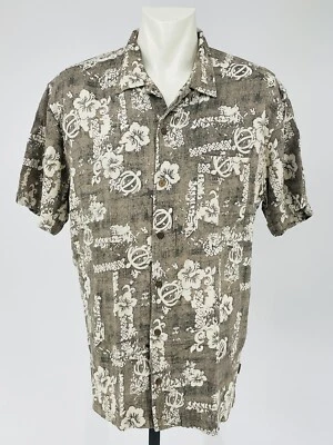 Vintage Hawaiian Shirt Mens 2XL Turtles Pattern Brown White White Sierra 1990's - Image 1 of 4