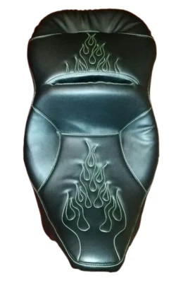 Harley Davidson Electra Replacement Seat Cover Flames design - Image 1 of 4