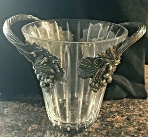 Very Rare Large Lead Crystal Wine Bucket by FRANKLIN MINT & LR Musée Du Vin - Picture 1 of 11