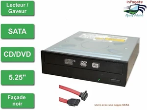 Combo lecteur DVD graveur CD interne noir SATA pour PC fixe/ordinateur de bureau - Afbeelding 1 van 1