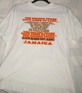 T-Shirt Jamaika Tourist Souvenir weiß Grafik Größe M lustig Ruhestand  - Bild 1 von 8