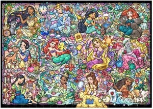 Disney Princess Collection Stained Glass 300-Piece Jigsaw Puzzle Japan - Picture 1 of 5